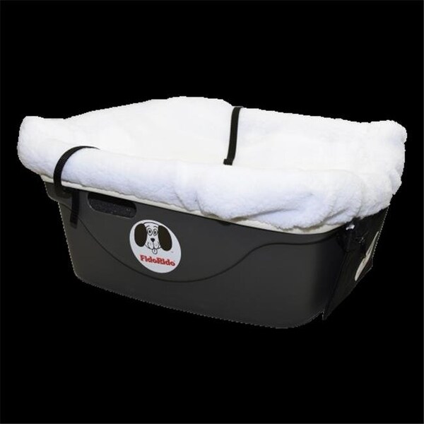 Fido Pet Products FRWH-L Pet Car Seat - White Sherpa Cover with Large Harness FRWH-L - main
